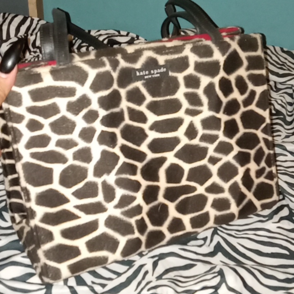 Kate Spade giraffe print handbag